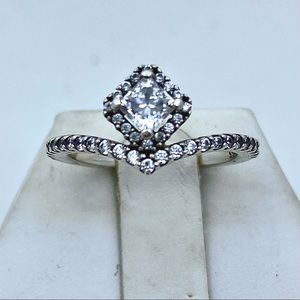 PANDORA Sterling And CZ Ring Size 6.25